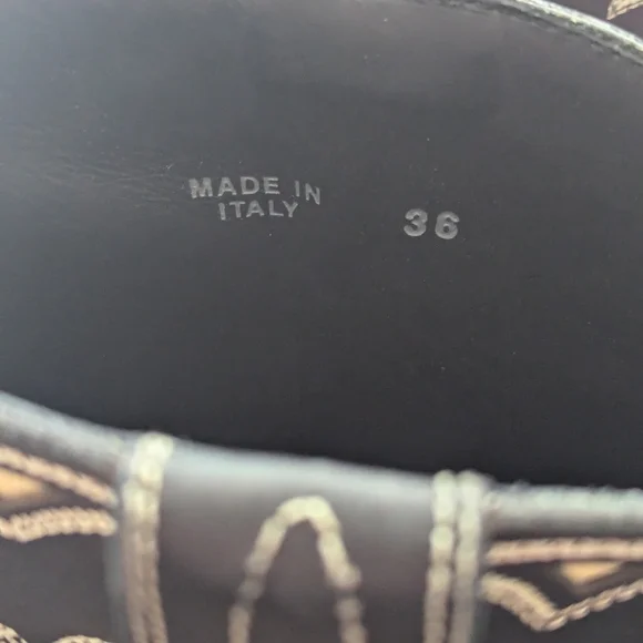 RARE Golden Goose Wish Star Short Western Boot in Black Yellow Sky Embroidery - Picture 12 of 16